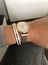 Relojes magnéticos de acero inoxidable para mujer, pulsera clásica de lujo, oro rosa, con correa de malla, 2019