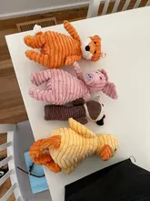 16 Animals Dog Chew Squeak Toys Giraffe Fleece Rope Interative Toy Plush Puppy Deer 