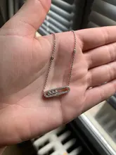 Collar Messica de plata de ley 925, serie francesa de tres movimientos de diamantes, chapado en oro rosa, marca original, joyería fina para mujeres