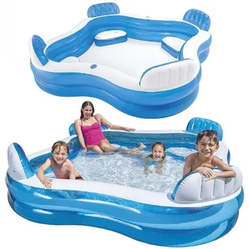 

Intex 56475NP-square inflatable pool with seats 229x66 cm 990 litres