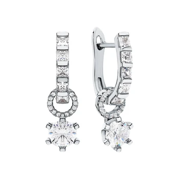 

Silver earrings with cubic zirconia sunlight sample 925
