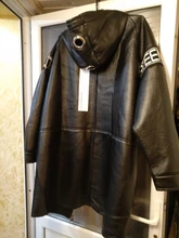 Plus-Size Coat Hooded-Collar Letter Faux-Leather XITAO Women Pocket Autumn Fashion New