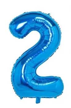 

Balloon number 2 blue foil 100 cm very resistant air inflate or helium decoration birthday/anniversary