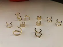 7 Uds. De pendientes de Clip para la oreja, sin perforación, con hojas de estrella dorada, para mujeres, accesorios de joyería para el cartílago falso Simple