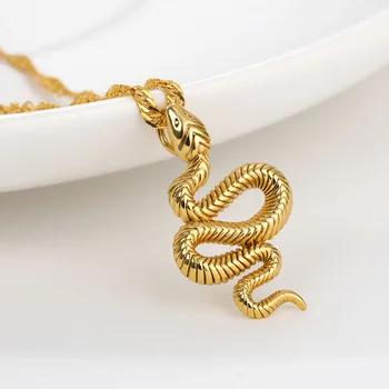 

New Animal Snake Dangle Women Pendant Necklace Minimalist Style Alloy Trendy Female Birthday Jewelry Bijoux Gift