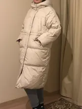 Down-Jacket SEMIR Winter Women Outwear Hooded Long New Waist for Fur-Collar Loose Young-Girl