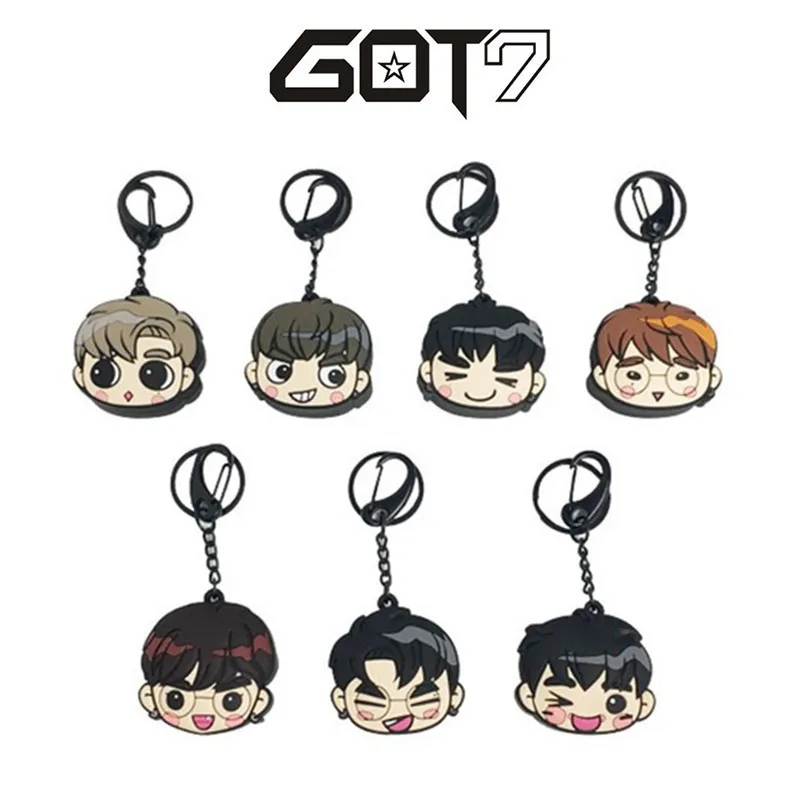 Kpop Got7 Voice Keyring JACKSON YOUNGJAE MARK BAMBAM JB силиконовый брелок волчок I GOT7 YGG354