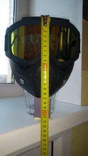 Detachable-Goggle Helmet-Mask Motorcycle-Glasses Ski-Bike Open-Face Uv-Protection 