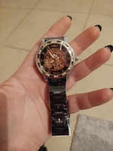 Winner-Reloj de pulsera para hombre, transparente, brillante, movimiento de engranaje, masculino