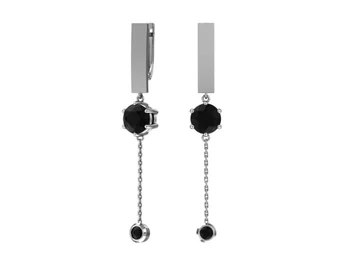 

Silver earrings with quartz Sint.