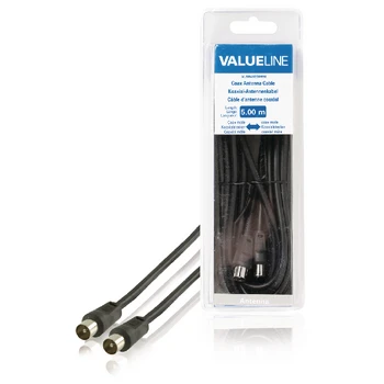 

Coaxial Cable 90 dB Male-Male-5 meters-Black