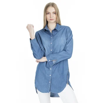 

Lela Zip Detail Denim Tunic WOMEN DENIM JACKET 551 T224286