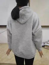 Sudadera de lana de oveja de imitación para mujer, de color sólido, holgada coreana, tops de Cremallera gruesa de terciopelo, Sudadera con capucha, novedad de otoño e invierno de 2020