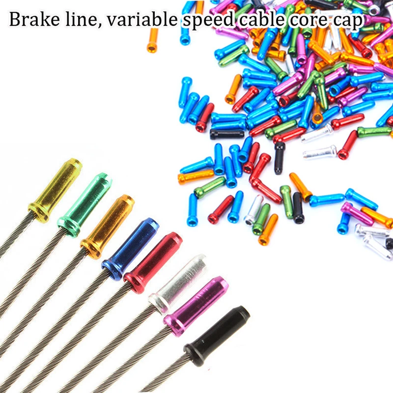 50pcs Aluminum Bike Bicycle Brake Shifter Inner Cable Tips Wire End Cap