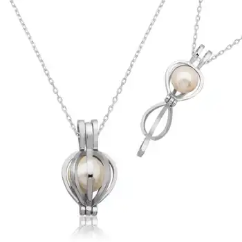 

KUTAYDAN 925 Sterling Silver With Pearl Lady 'S Necklace