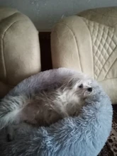 Fluffy Pet Dog Bed Soft Round Dog Long Plush Kennel For Dogs Washable Puppy Cat Bed Cushion