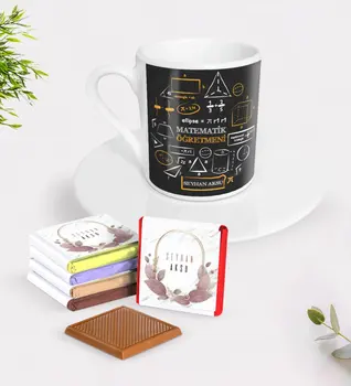 

Personalized Math Teacher Turkish coffee Cup and Chocolate Gift Seti-10