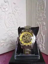 Winner-Reloj de pulsera para hombre, transparente, brillante, movimiento de engranaje, masculino