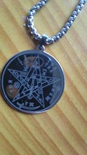 Mi forma Tetragrammaton dije en forma de talismán encanto hombres collar de acero inoxidable Wiccan Pagen pentagrama Pentáculo amuleto regalo de la joyería