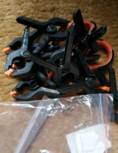 Spring-Clamps Background Woodworking-Tools Studio Photo 2inch Plastic for DIY 5/10pcs