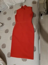 Bandage Dress Turtleneck Club-Celebrity Party Midi Bodycon Vestido Green Women Sleeveless