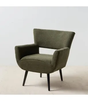 

GREEN ARMCHAIR FABRIC-WOOD LIVING ROOM 72X68X76 CM