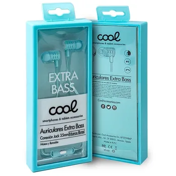 

Auriculares 3,5 mm COOL Extra Bass Stereo Con Micro Celeste