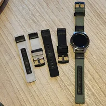 Correa para Samsung Galaxy watch 3 46mm banda gear s3 Frontier nailon clásico 22mm 20mm correa de nailon tejida para muñeca 20mm 22mm