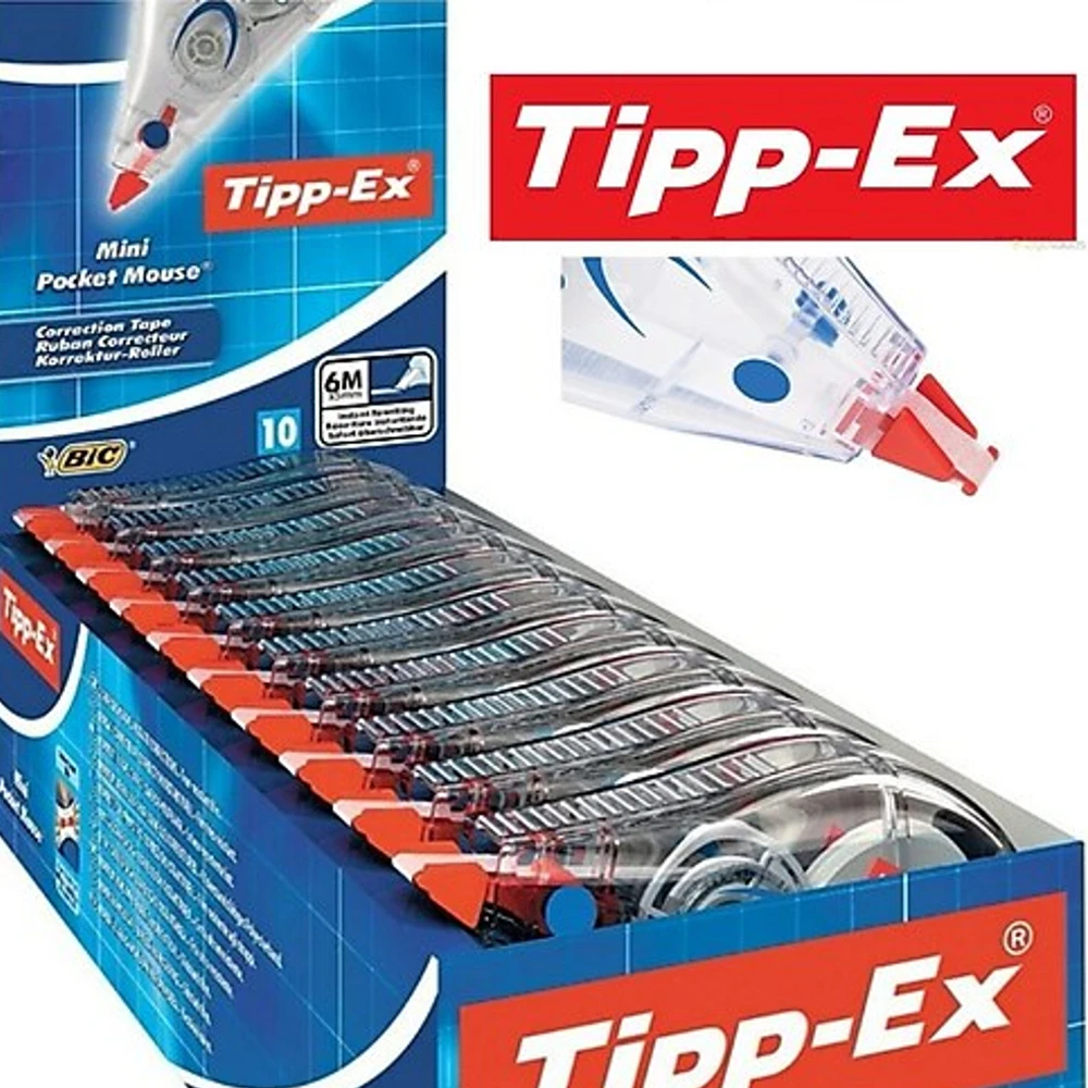 Tipp-Ex Cinta correctora de ratón de bolsillo mini - Blister Pack 2+1 Blanco