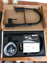 Mixer Tap Nozzle Deck-Mounted Stream-Sprayer Kitchen Faucet Cold-Taps Rotation Matte Black