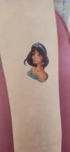 Disney-pegatina de princesa de dibujos animados para niños y niñas, juguete de personaje de acción aleatorio, decoración de la piel, regalo de cumpleaños y Navidad, 1 unidad
