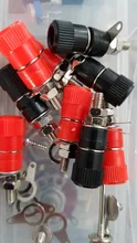 Nut Jack-Connector Banana-Socket Binding-Post Nickel-Plated Black 10pcs for 4mm Red Professional