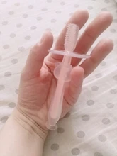 1PC chico s de silicona suave cepillos dentales de entrenamiento bebé niños Dental Cuidado Oral cepillo de dientes de bebé chico cepillo de dientes artículos de bebé