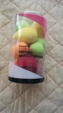 Maange10 Uds Mini Foam-Puff de polvo grande, belleza, licuadora, base correctora, crema suave, en húmedo y seco, doble uso