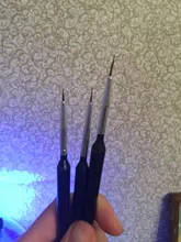 EZONE 3 uds cepillo de pintura pincel de punta fina de diferente tamaño de línea de arte pluma de dibujo pintura óleo acuarela de la Oficina de la Escuela de