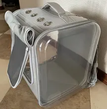 Bolsa de transporte portátil para perros y gatos, cápsula espacial transpirable, bolsa de viaje para astronauta, mochila transparente para mascotas pequeñas para exteriores