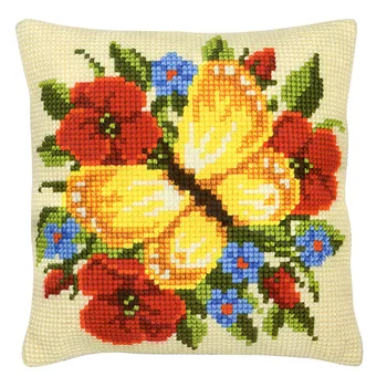 

Verpillow vervaco 'Butterfly and maki' 40x40 cm