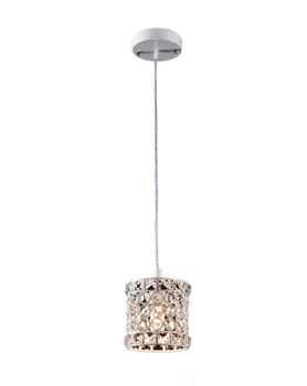 

Ceiling lamp. Pendant. LIGHT BULB E27 60W. METAL AND CRYSTAL. WHITE COLOR. Ref. 9100/S