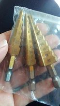 Step-Drill-Bit-Set Hole-Cutter Core Titanium-Coated Wood 4-12mm Metal HSS Straight Groove