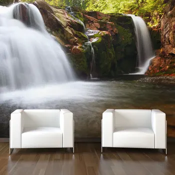 

Wall mural-small waterfall Elbe - 400x309 cm