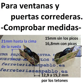 

1 Window wheel with its mod.104. Housing width 15,2 mm. Spare parts for antique climalit aluminum windows