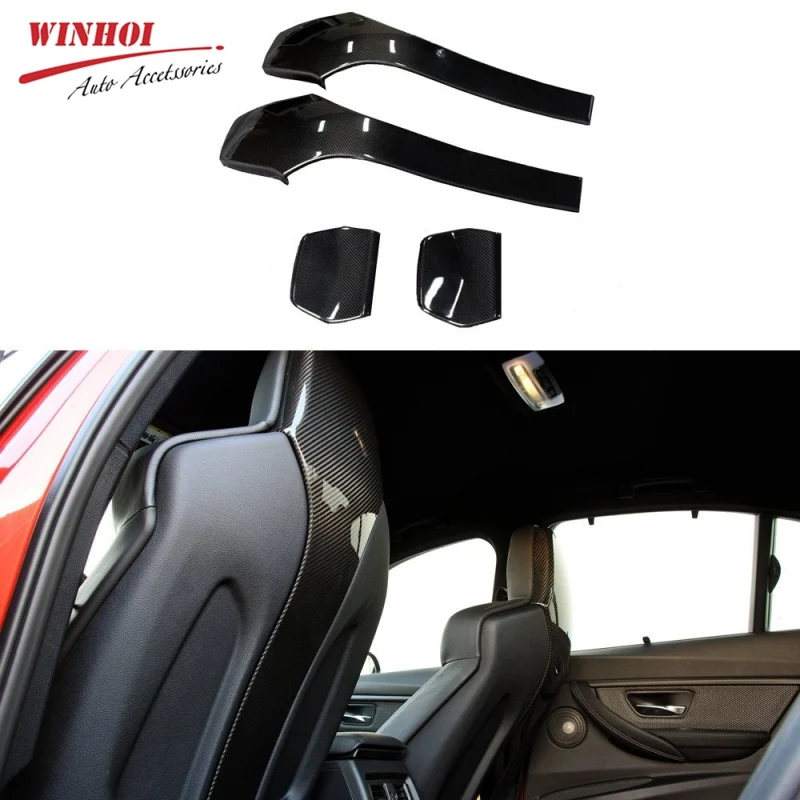 4 шт. задняя крышка из углеродного волокна универсальная накладка на сиденье для