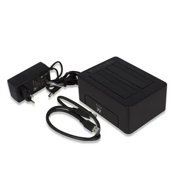 Двойная док-станция EW7014 двойной 2,"-3,5" USB 3,1 ABS черный