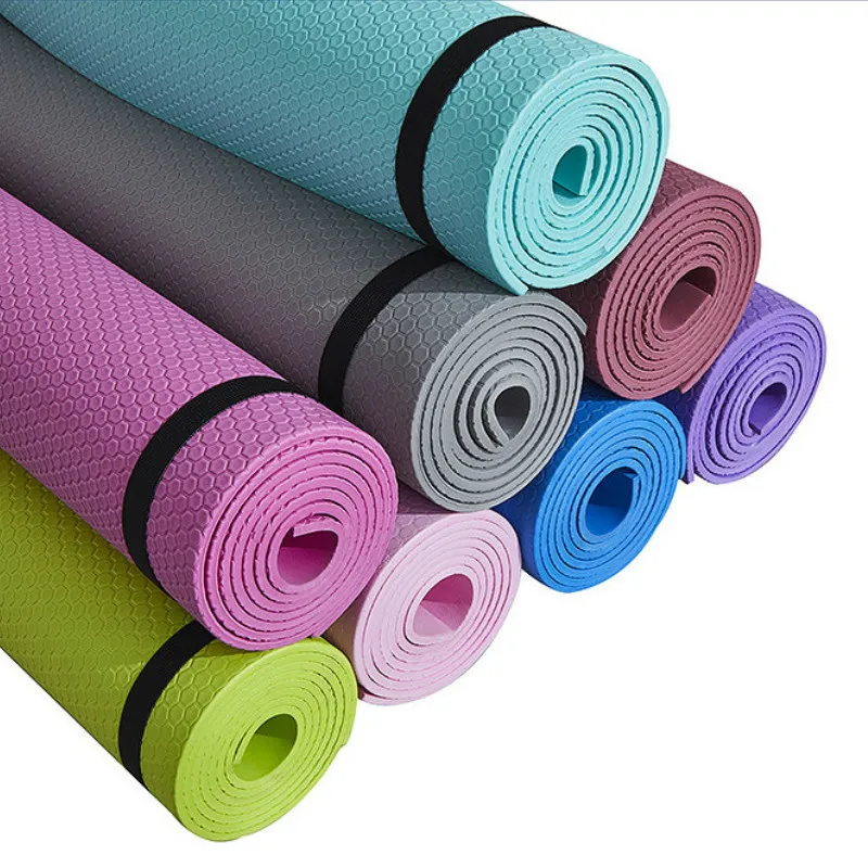 Esterilla de Yoga antideslizante de 6MM de grosor, colchoneta de espuma EVA  cómoda para hacer ejercicio, yoga y Pilates, gimnasia - AliExpress