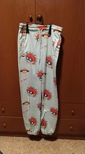 Pantalones Harajuku con estampado de dibujos animados para mujer, pantalón holgado y recto, estilo Hip Hop