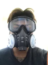 Mascarilla de seguridad para carpintero, protector para pulidora, a prueba de polvo y con 10 filtros nuevo, máscara respiratoria antipolvo con filtro dual