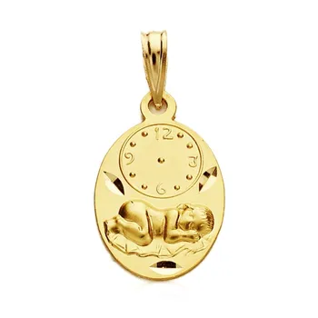 

Medal gold 9k Oval child Under 19mm watch. 1,10gr. Baby width 12mm.