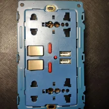 Power-Socket Switched Outlet Port Led-Indicator Dual-Usb-Charger Wall Universal Delviz