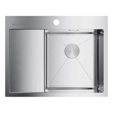 Мойка для кухни Omoikiri Akisame 65-IN-R нерж.сталь(PVD-покрытие, устойчива к царапинам, встраиваемая, перелив