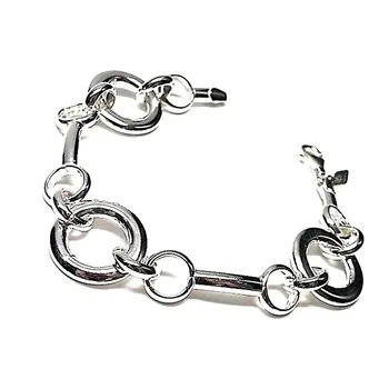 

Law silver bracelet 925m smooth handles half [AB0147]